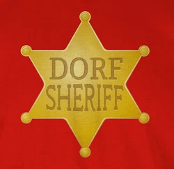 Shirtracer T-Shirt Dorf Sheriff Karneval & Fasching Rot/Dunkelrot