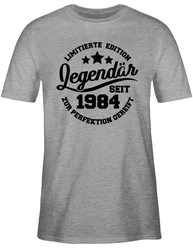 Shirtracer T-Shirt Legendr seit 1984 40. Geburtstag Grau/Hellgrau/Dunkelgrau