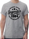 Shirtracer T-Shirt Legendr seit 1984 40. Geburtstag Grau/Hellgrau/Dunkelgrau
