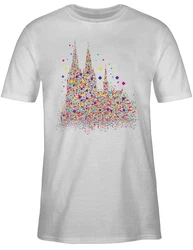 Shirtracer T-Shirt Klner Dom Konfetti Silber/Mischfarben