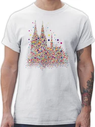Shirtracer T-Shirt Klner Dom Konfetti Silber/Mischfarben