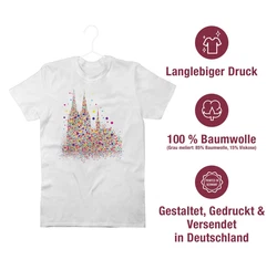 Shirtracer T-Shirt Klner Dom Konfetti Silber/Mischfarben
