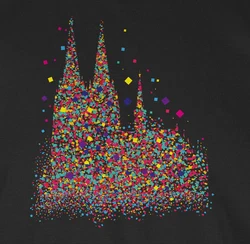 Shirtracer T-Shirt Klner Dom Konfetti Silber/Mischfarben/Schwarz/Rot