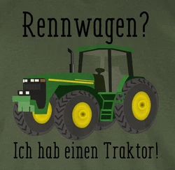 Shirtracer T-Shirt Rennwagen Ich habe einen Traktor Geschenk Landwirt Trecker Bauer Ges Traktor Dunkelgrün/Grün/Rot