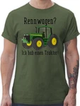 Shirtracer T-Shirt Rennwagen Ich habe einen Traktor Geschenk Landwirt Trecker Bauer Ges Traktor Dunkelgrün/Grün/Rot