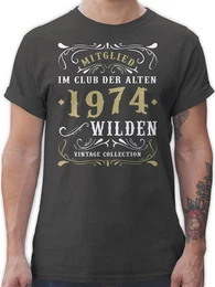 T-Shirt Mitglied im Club der alten Wilden 1974 50. Geburtstag