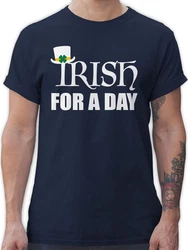 Shirtracer T-Shirt Irish for a day St. Patricks Day Blau