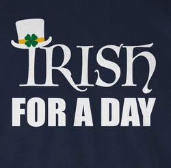 Shirtracer T-Shirt Irish for a day St. Patricks Day Blau
