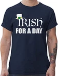 Shirtracer T-Shirt Irish for a day St. Patricks Day Blau