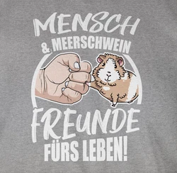 Shirtracer T-Shirt Mensch & Meerschwein Freunde fürs Leben Tiere Zubehör Braun