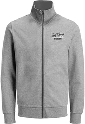 Jack & Jones Sweatjacke JJANDY SWEAT ZIP HIGH NECK Hellgrau/Grau