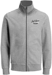Jack & Jones Sweatjacke JJANDY SWEAT ZIP HIGH NECK Hellgrau/Grau