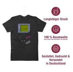 Shirtracer T-Shirt Gameboy Nerds Karneval & Fasching Schwarz/Grün