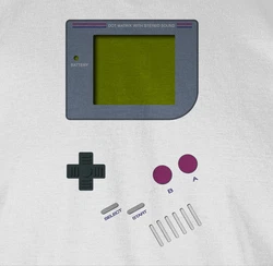 Shirtracer T-Shirt Gameboy Nerds Karneval & Fasching Weiß/Creme/Grau/Grün/Silber