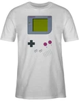 Shirtracer T-Shirt Gameboy Nerds Karneval & Fasching Weiß/Creme/Grau/Grün/Silber