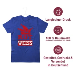 Shirtracer T-Shirt Rot Weiss Köln Karneval Fasching Rot/Weiss
