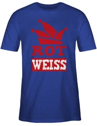 Shirtracer T-Shirt Rot Weiss Köln Karneval Fasching Rot/Weiss