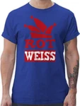 Shirtracer T-Shirt Rot Weiss Köln Karneval Fasching Rot/Weiss