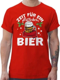 T-Shirt Zeit fr ein festliches Bier Weihachten Kleidung