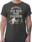 Shirtracer T-Shirt Mir reichts ich geh Rad fahren Grau/Dunkelgrün