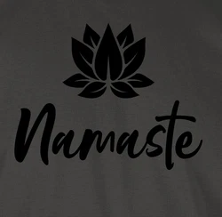 Shirtracer T-Shirt Namaste mit Lotusblüte Yoga und Wellness Geschenk schwarz