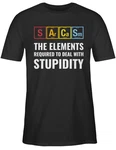 Shirtracer T-Shirt Sarcasm - the elements required to deal with stupidity Grün
