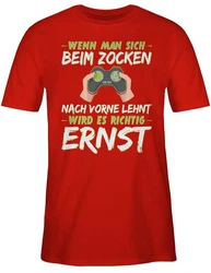 Shirtracer T-Shirt Wenn man sich beim zocken nach vorne lehnt Nerd Geschenke grün