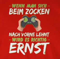 Shirtracer T-Shirt Wenn man sich beim zocken nach vorne lehnt Nerd Geschenke grün