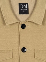 SUPER.NATURAL Sweatjacke KNIT JACKET Khaki/Beige/Dunkelgrün