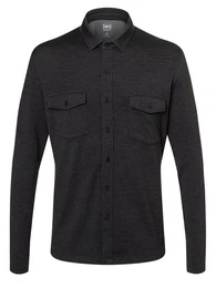 Langarmhemd Merino Hemd M ADVENTURE SHIRT sportlicher Merino-Materialmix