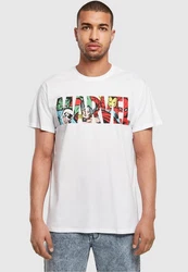 Merchcode T-Shirt Marvel Logo Character Tee (1-tlg) Silber/Dunkelrot/Weiß/Gelb/Mischfarben/Rosa