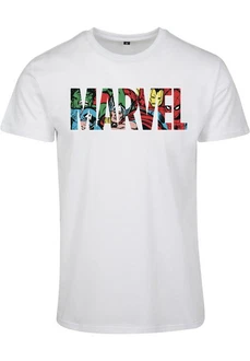 Merchcode T-Shirt Marvel Logo Character Tee (1-tlg) Silber/Dunkelrot/Weiß/Gelb/Mischfarben/Rosa