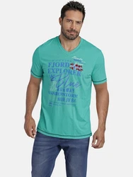 Jan Vanderstorm T-Shirt NORDGER Türkis/Grün