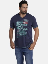 Jan Vanderstorm T-Shirt NORDGER Blau/Dunkelblau