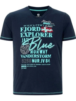 Jan Vanderstorm T-Shirt NORDGER Blau/Dunkelblau Jan Vanderstorm T-Shirt NORDGER Blau/Dunkelblau