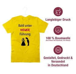 Shirtracer T-Shirt Bald unter neuer Führung JGA Männer Gelb/Rot/Grau