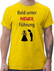 Shirtracer T-Shirt Bald unter neuer Führung JGA Männer Gelb/Rot/Grau