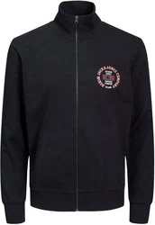 Jack & Jones Sweatjacke JJANDY SWEAT ZIP HIGH NECK Dunkelblau/Schwarz