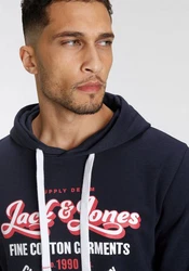 Jack & Jones Kapuzensweatshirt JJ JJANDY SWEAT HOOD Dunkelblau