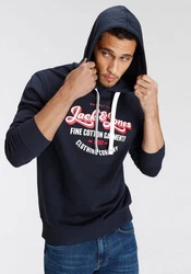 Jack & Jones Kapuzensweatshirt JJ JJANDY SWEAT HOOD Dunkelblau
