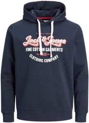 Jack & Jones Kapuzensweatshirt JJ JJANDY SWEAT HOOD Dunkelblau