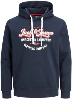 Jack & Jones Kapuzensweatshirt JJ JJANDY SWEAT HOOD Dunkelblau Jack & Jones Kapuzensweatshirt JJ JJANDY SWEAT HOOD Dunkelblau