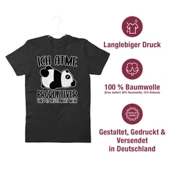 Shirtracer T-Shirt Ich atme produktiver wird es nicht mehr mit Panda weiß