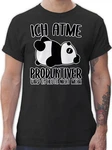 Shirtracer T-Shirt Ich atme produktiver wird es nicht mehr mit Panda weiß