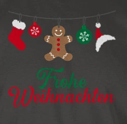 Shirtracer T-Shirt Frohe Weihnachten Weihachten Kleidung Beige/Rot/Gelb/Schwarz/Dunkelgrün/Grau