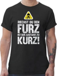 Shirtracer T-Shirt Riechst du den Furz ist der Abstand zu kurz Sprüche Statement mit Spruch Braun/Grau/Rot/Schwarz/Blau
