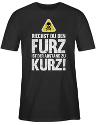 Shirtracer T-Shirt Riechst du den Furz ist der Abstand zu kurz Sprüche Statement mit Spruch Braun/Grau/Rot/Schwarz/Blau