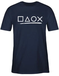 Shirtracer T-Shirt Gamer Nerd Geschenke Schwarz/Dunkelblau