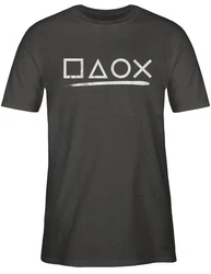 Shirtracer T-Shirt Gamer Nerd Geschenke Schwarz/Dunkelgrau