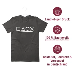 Shirtracer T-Shirt Gamer Nerd Geschenke Schwarz/Dunkelgrau